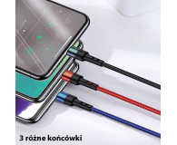 USAMS Kabel pleciony 3w1 0,35m 2A (lightning/microUSB/USB-C) - 1569027 - zdjęcie 5